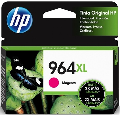 HP 964XL MAGENTA / CARTUCHO DE ALTO RENDIMIENTO PARA IMPRESORA HP OFFICEJET 9010, 9020